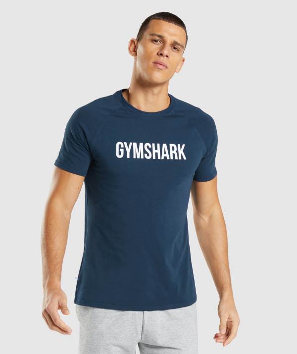Panske Tricka Gymshark Apollo Námornícka Modrá | UM8042765